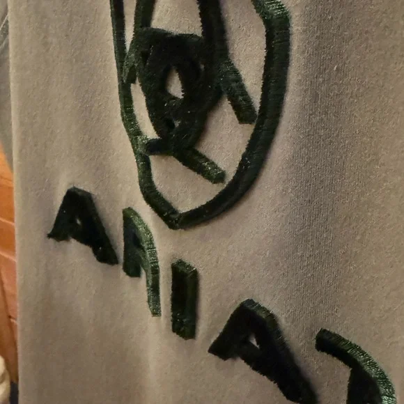Ariat Olive Sweatshirt with Black Logo - Picture 2 of 3
